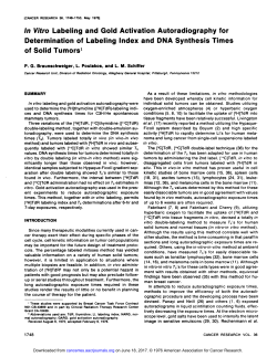 Determination of Labeling Index and DNA Synthesis Times of Solid