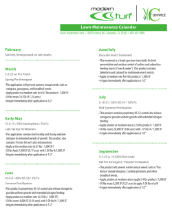 Lawn Maintenance Calendar