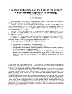 "Newton and Einstein at the Foot of the Cross": A Post
