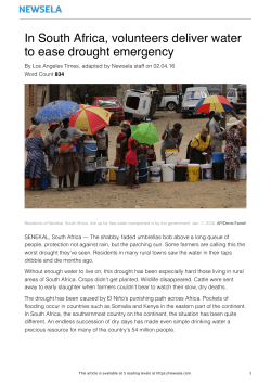 In South Africa, volunteers deliver water to ease drought emergency