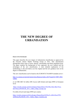 the new degree of urbanisation