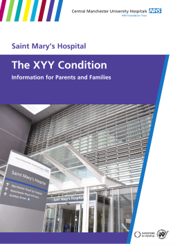 The XYY Condition - Manchester Centre for Genomic Medicine