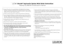 Encode Impression System Work Order Form