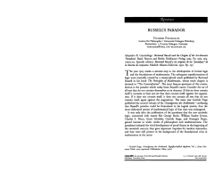 Russell`s Paradox - McMaster University