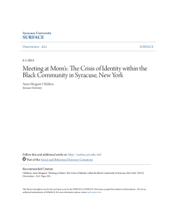 Meeting at Mom`s: The Crisis of Identity within the Black