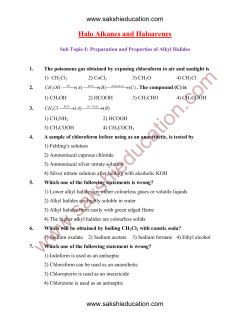 Halo Alkanes and Haloarenes