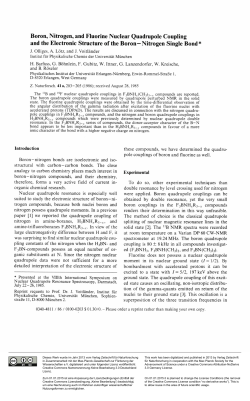 Boron, Nitrogen, and Fluorine Nuclear Quadrupole Coupling and