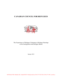 CANADIAN COUNCIL FOR REFUGEES