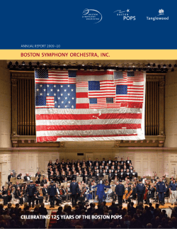 BOSTON SYMPHONY ORCHESTRA, INC.