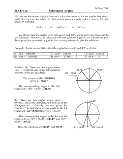Angle Solving