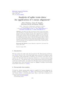 Analysis of spike train data: An application of k
