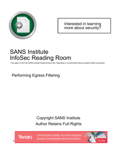 Performing Egress Filtering