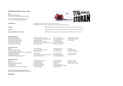 TFDA Showcase p&aring; Stora Teatern 7 Maj. Mvh TFDA