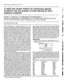 A rapid and simple method for introducing specific mutations into
