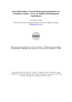 Successful Producer Owned Marketing