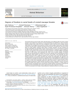 Degrees of freedom in social bonds of crested macaque females