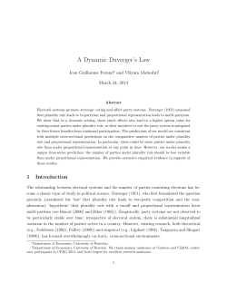 A Dynamic Duverger`s Law