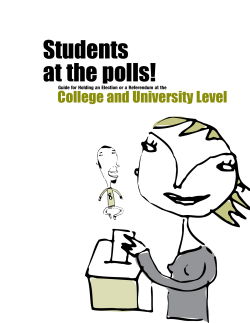 Students at the polls! - Directeur g&eacute;n&eacute;ral des &eacute;lections
