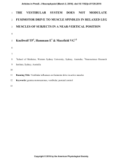 the vestibular system does not modulate fusimotor drive to muscle