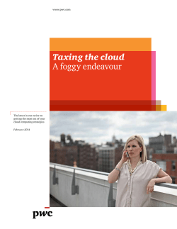 Taxing the cloud A foggy endeavour