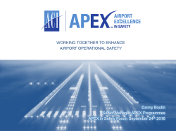 WORKING TOGETHER TO ENHANCE AIRPORT OPERATIONAL
