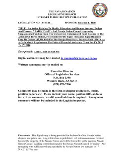 Digital comments may be e-mailed to comments@navajo