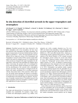 In situ detection of electrified aerosols in the upper troposphere and