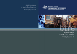 Skill Shortages in Australia`s Regions