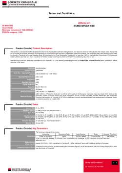 Terms and Conditions Athena on EURO STOXX 50