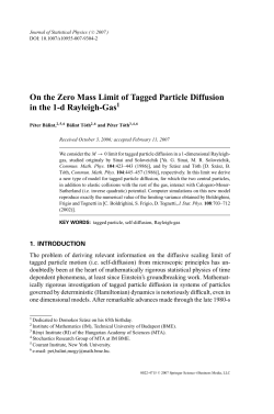 On the Zero Mass Limit of Tagged Particle Diffusion in the 1