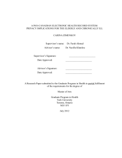 A Pan-Canadian Electronic Health Record System: Privacy