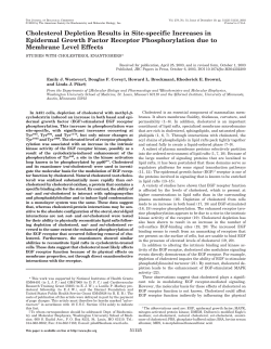 Cholesterol Depletion Results in Site