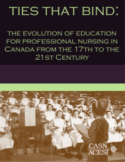 the evolution of education for professional nursing in Canada from