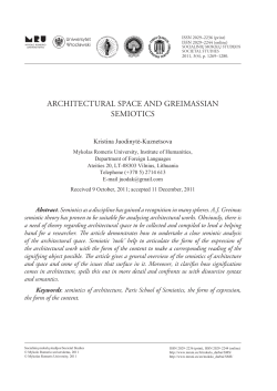 architectural space and greimassian semiotics