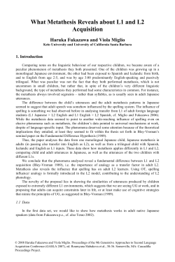 complete paper - Cascadilla Proceedings Project