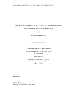 Running header: DIFFUSION OF NONVIOLENT CIVIL