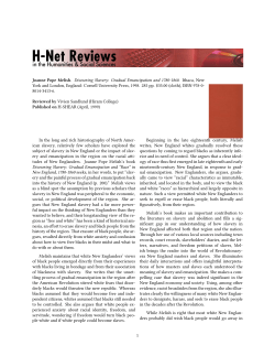 Untitled [Vivien Sandlund on Disowning Slavery: Gradual - H-Net