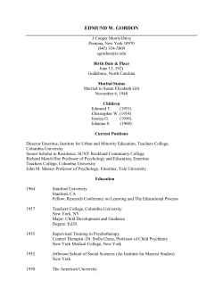 Edmund Gordon`s Vita