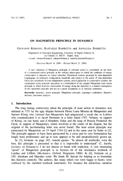 On Maupertuis principle in dynamics