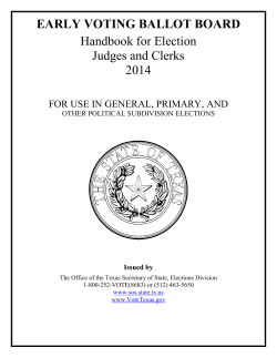 Ballot Board Handbook - Parker County Democratic Party