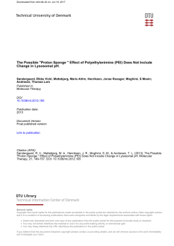 The Possible "Proton Sponge " Effect of Polyethylenimine