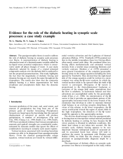 Evidence for the role of the diabatic heating in synoptic scale