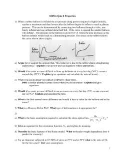 020516 Quiz 8 Properties 1) When a rubber balloon is inflated the