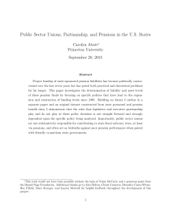 Public Sector Unions, Partisanship, and Pensions in