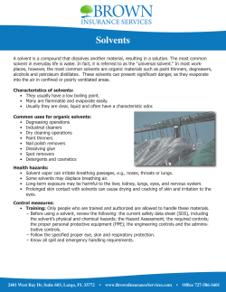 Solvents - Brown Insurance Services