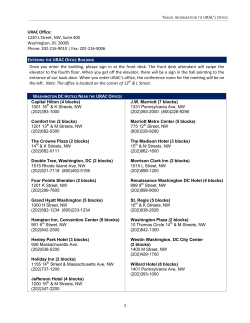 1 URAC Office: 1220 L Street, NW, Suite 400 Washington, DC
