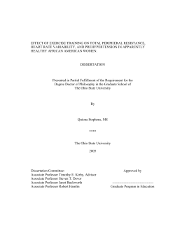 effect of exercise training on total peripheral