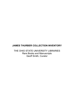 james thurber collection inventory - OSU Libraries