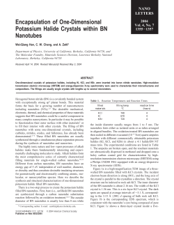 Encapsulation of One-Dimensional Potassium Halide Crystals within
