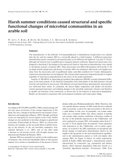 Harsh summer conditions caused structural and specific functional